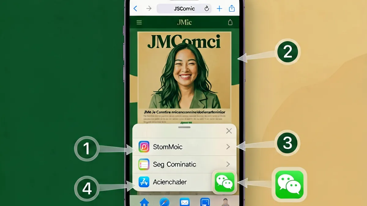 iOS 设备上 Safari 浏览器界面，显示网页添加到主屏幕的操作步骤流程图，图中用箭头标注了分享按钮、添加到主屏幕选项和主屏幕图标位置